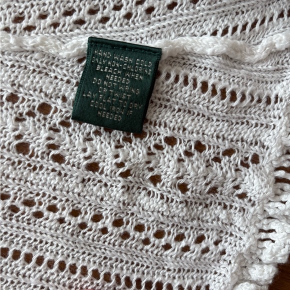 Vintage Lauren Ralph Lauren White Open-Front Cardigan - Picture 3 of 7